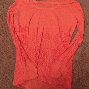Neon pink long sleeve shirt